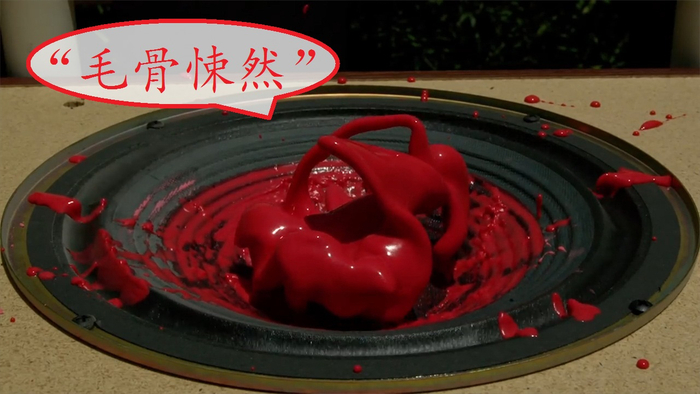 开·云app体育登录入口 老外将非牛顿流体放在音箱上，启动瞬间像有了生命？