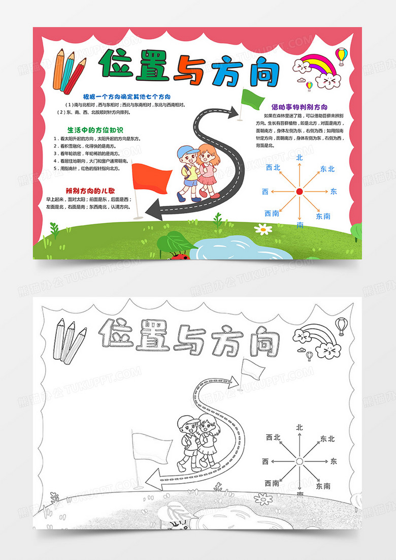 kia云手机版登录 方向与位置认识东南西北数学小报电子版手抄报