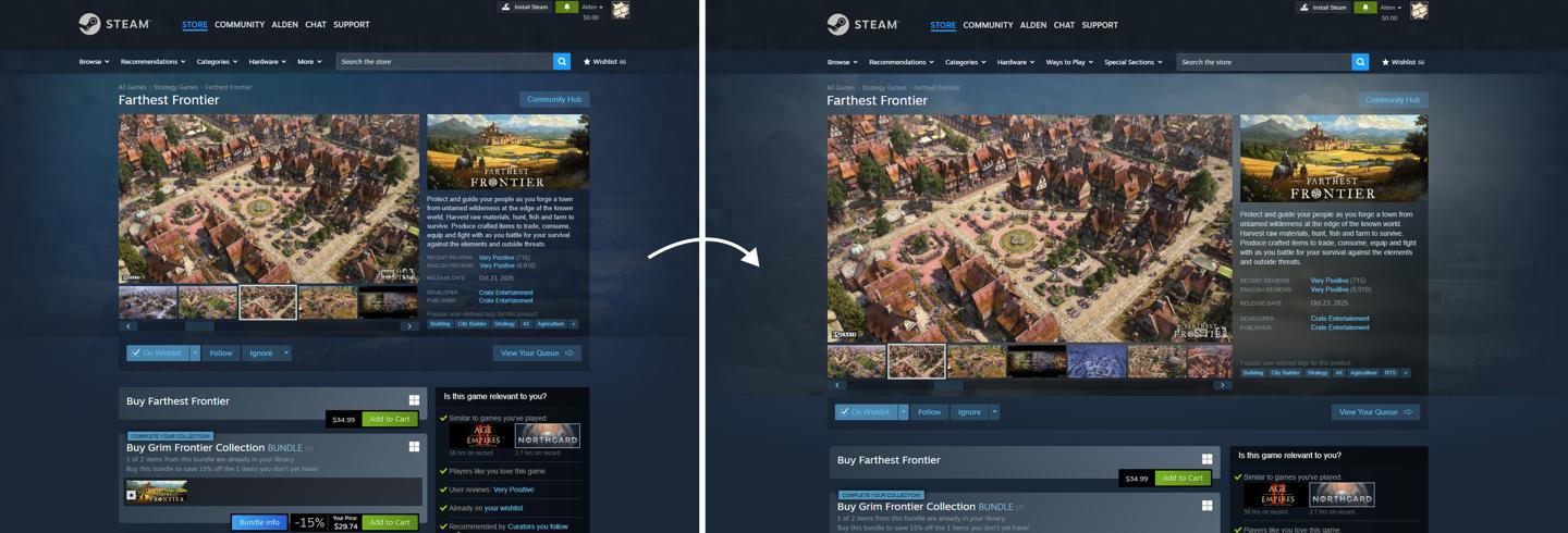 kia云手机版登录 Steam 商店改版：页面拓宽至1200像素、翻新轮播区、完善游戏描述